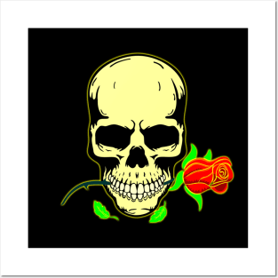 Skull N Roses Posters and Art